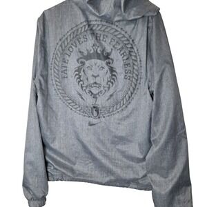 Nike x Lebron James Gray Windbreaker "Fear Loves the Fearless" Size Small